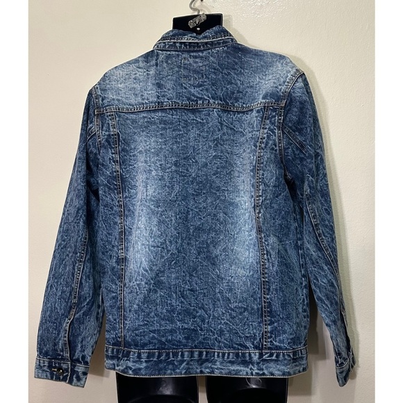 NWOT SOUTHPOLE Distressed Blue Denim Jacket - Picture 3 of 11